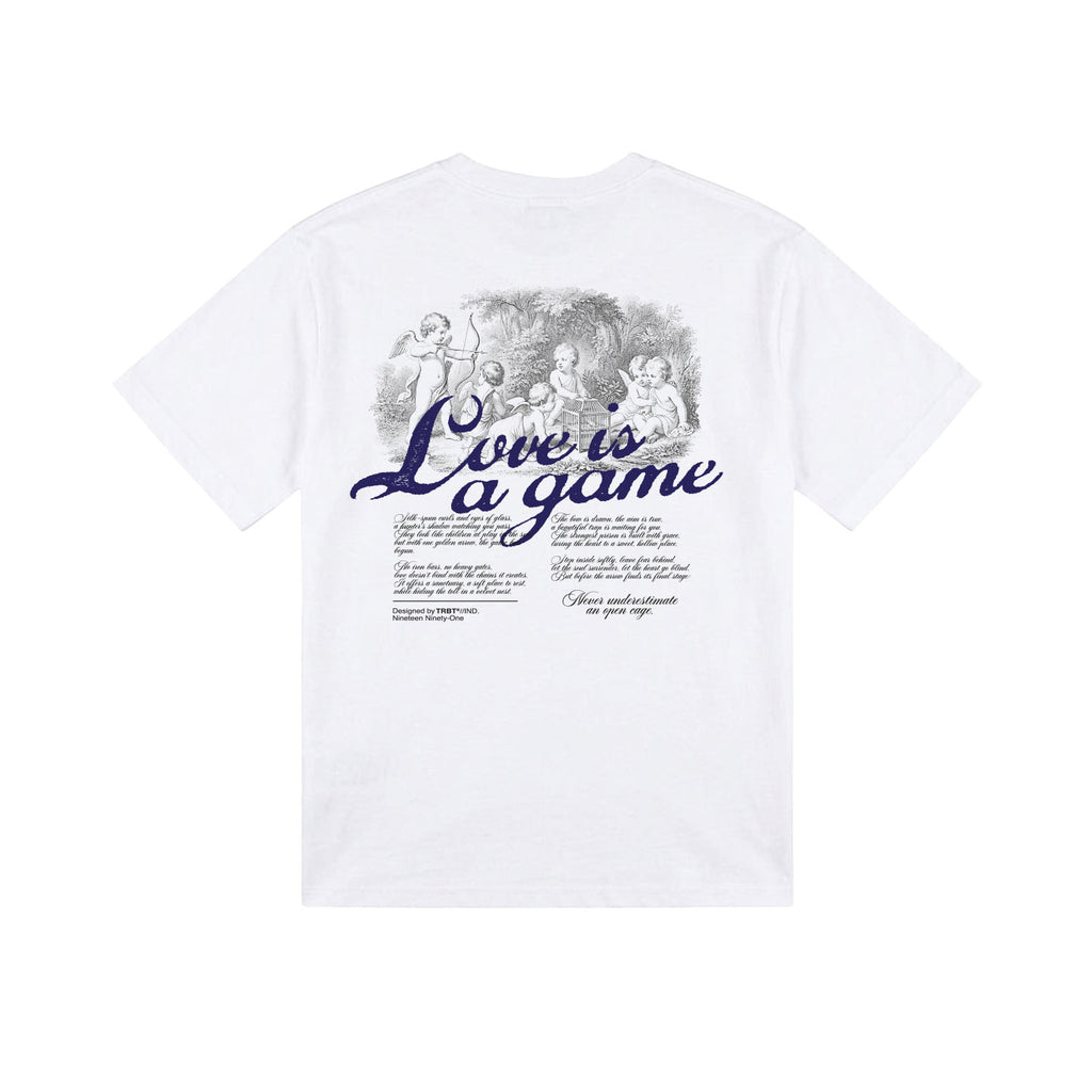 CAMISETA HOMBRE LOVE IS A GAME BLANCO
