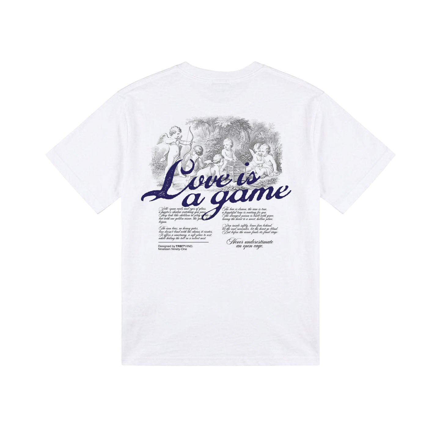 CAMISETA HOMBRE LOVE IS A GAME BLANCO
