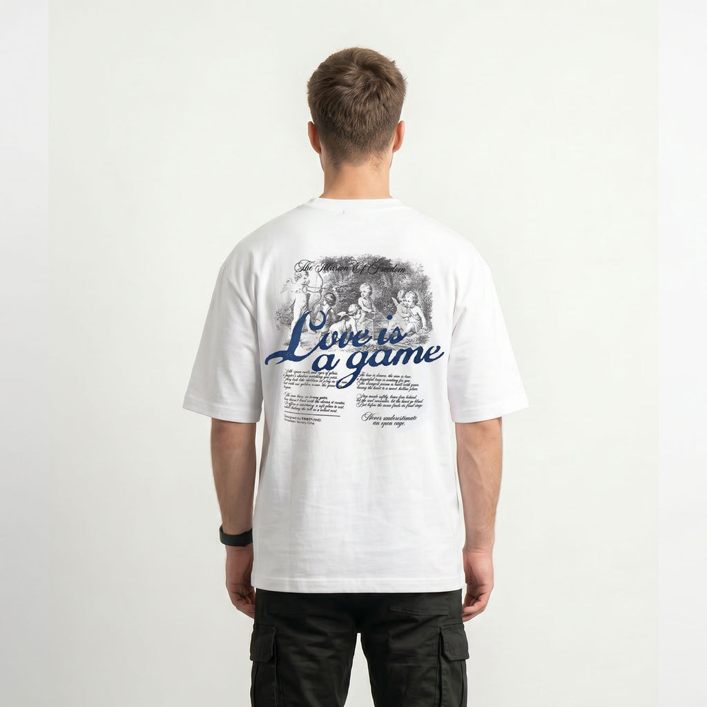 CAMISETA HOMBRE LOVE IS A GAME BLANCO