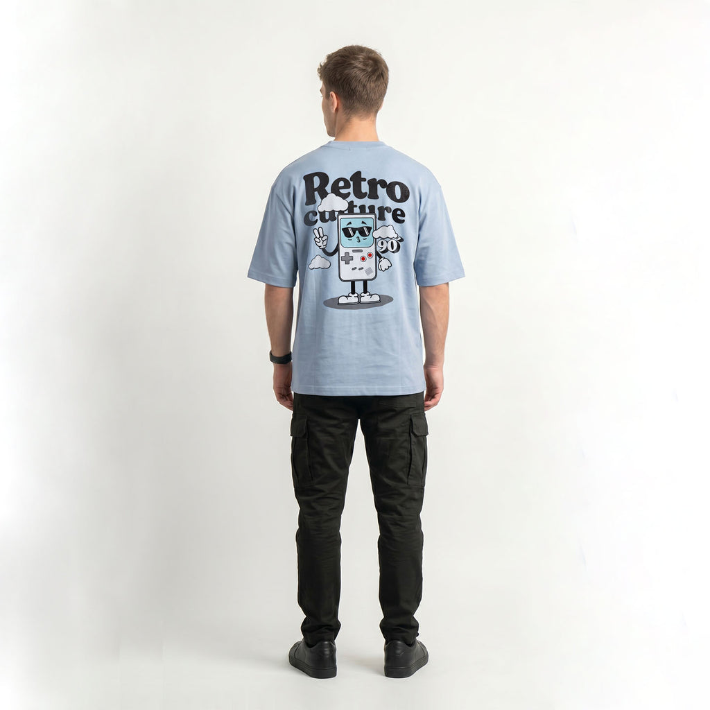 CAMISETA HOMBRE RETRO CULTURE AZUL