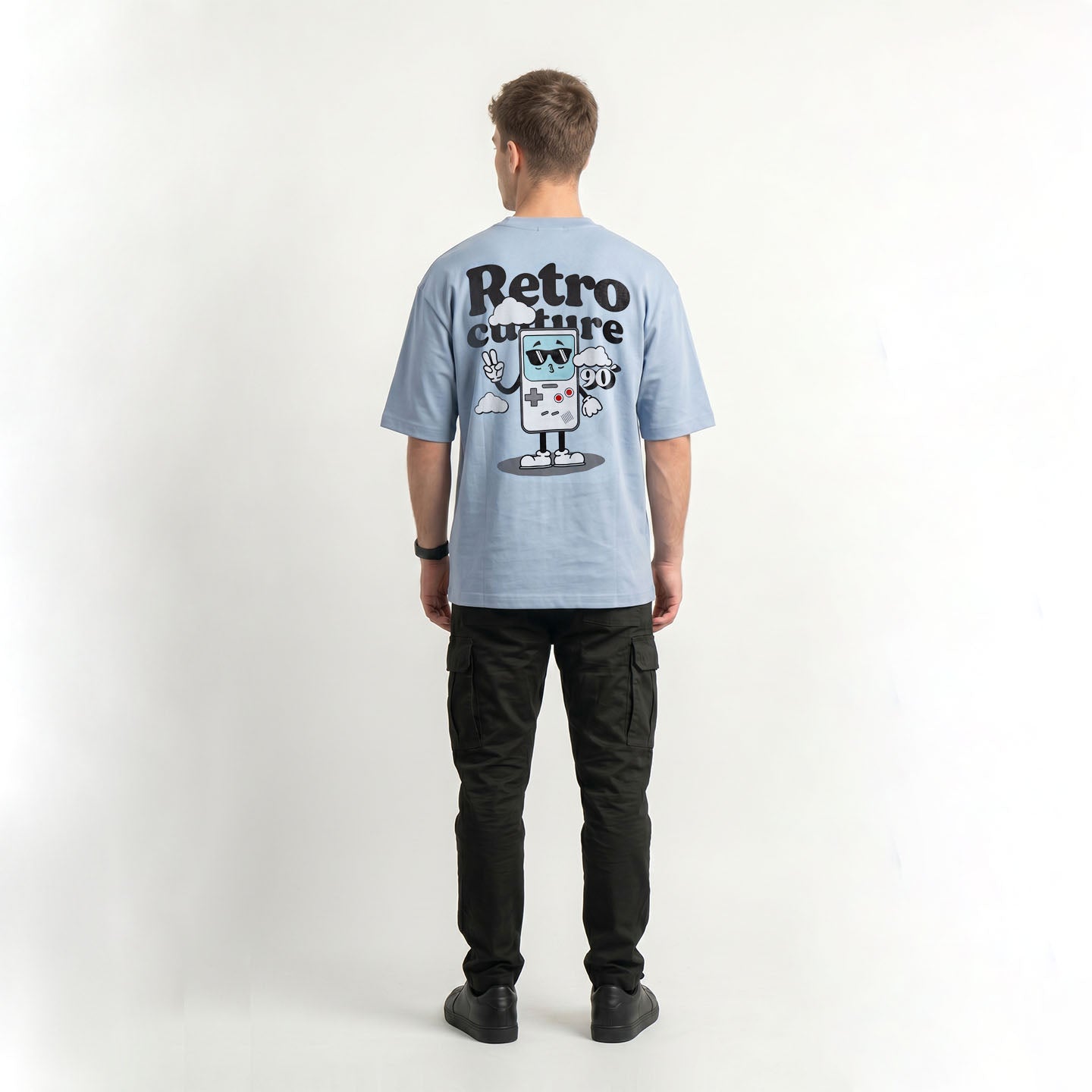 CAMISETA HOMBRE RETRO CULTURE AZUL