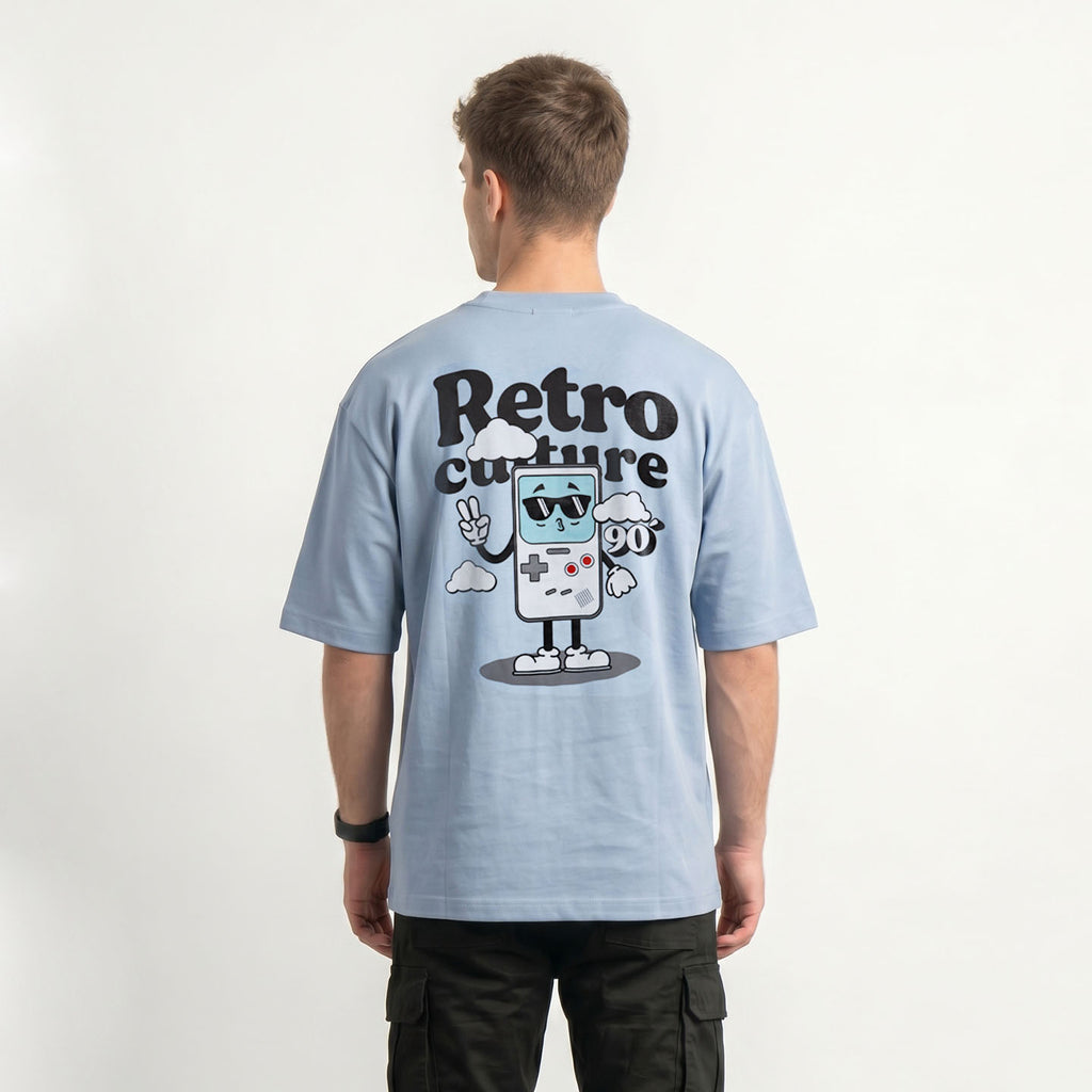 CAMISETA HOMBRE RETRO CULTURE AZUL