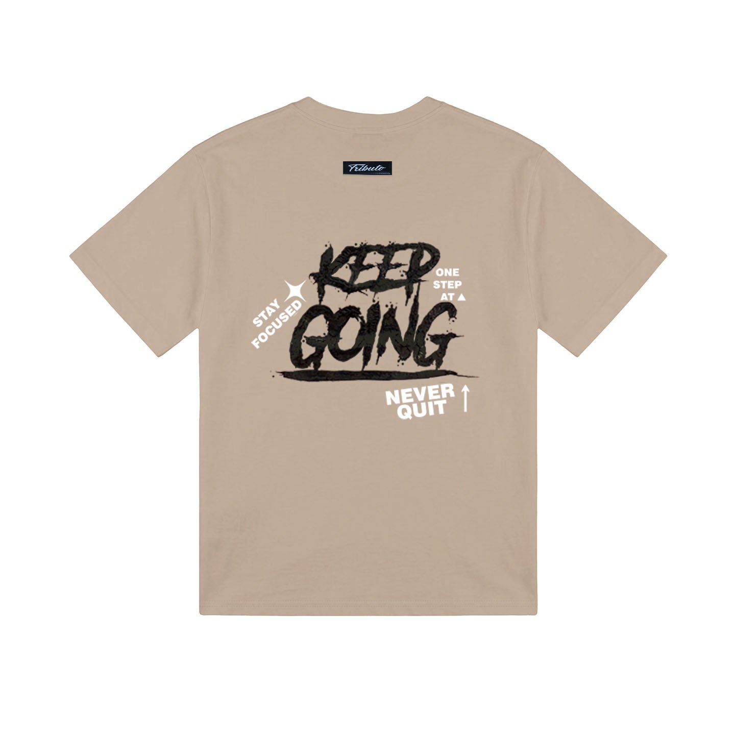 CAMISETA HOMBRE KEEP GOING  TAUPE
