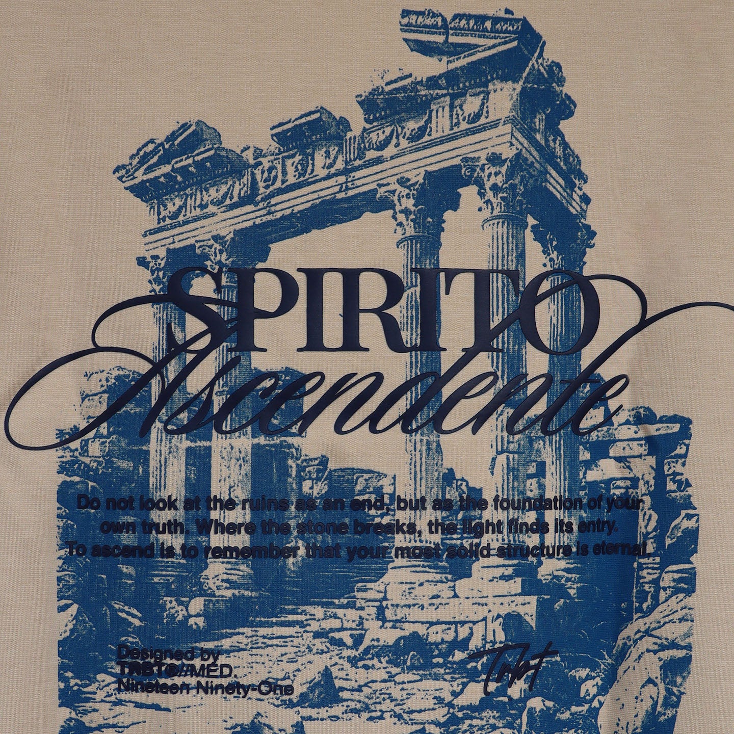 CAMISETA HOMBRE SPIRITO ASCENDETE CREMA