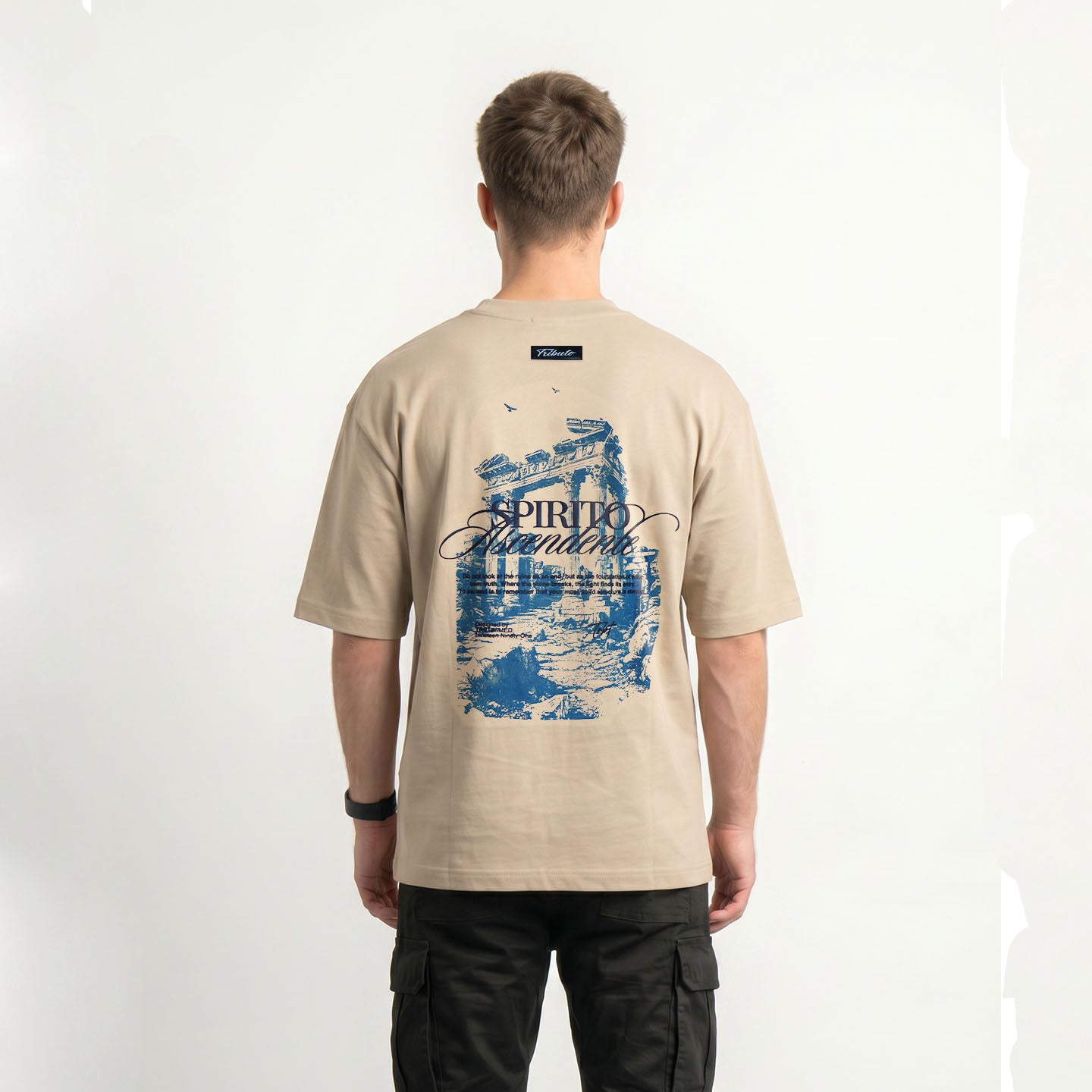 CAMISETA HOMBRE SPIRITO ASCENDETE CREMA